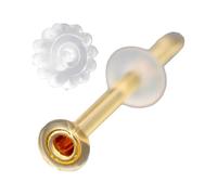Piena Jewelry Stud Earring for Women Tempered Glass Hypoallergenic Transparent Retainer Invisible Body Piercing for First Scecond Earrings School Workplace Office 16G Gold, M, Glass, No Gemstone