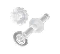 Piena Jewelry Stud Earring for Women Tempered Glass Hypoallergenic Transparent Retainer Invisible Body Piercing for First Scecond Earrings School Workplace Office 16G Gold, M, Glass, No Gemstone