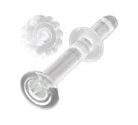 Piena Jewelry Stud Earring for Women Tempered Glass Hypoallergenic Transparent Retainer Invisible Body Piercing for First Scecond Earrings School Workplace Office 16G Gold, M, Glass, No Gemstone