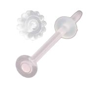 Piena Jewelry Stud Earring for Women Tempered Glass Hypoallergenic Transparent Retainer Invisible Body Piercing for First Scecond Earrings School Workplace Office 16G Gold, M, Glass, No Gemstone