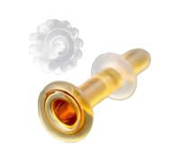 Piena Jewelry Stud Earring for Women Tempered Glass Hypoallergenic Transparent Retainer Invisible Body Piercing for First Scecond Earrings School Workplace Office 16G Gold, M, Glass, No Gemstone