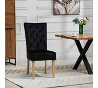 Pienza Velvet Dining Chairs - Set Of 2 - Black