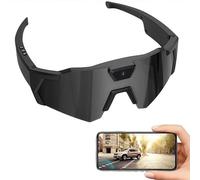 PIEPIE Smart Camera Glasses, Outdoor Sports HD Recording Video, Cycling Action Sunglasses, 64G ROM Wearable Audio take a Picture Wireless Photography Shooting VCR，Suitable for Men and Women (Black)