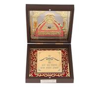 Piepot l 24 K Gold Coated Khatu Shyam Baba, khatu shyam ji Frame Charan Paduka Decorative Showpiece, Devotional Prayer Box,Gifting, Pooja Mandir | Home Decor