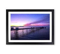 Pier in Llandudno Wales Framed Print | A2 Black Framed Wall Art | Ready to Hang | Modern Nature Picture | Living Room Bedroom Lounge Office