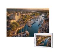 Pier Jigsaw Puzzles for Adults 1500 Small Town Puzzle, Wooden Puzzles for Adults with Gift Box, Impossible Puzzle, Challenging High Difficulty Family Activity, Gifts for Men Women,87x57 cm, p784t