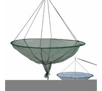 Pier Net - Foldable Landing Net | Large Round Fishing Bridge Net | Portable Knotless Grid | Foldable Fish Net for Dock, Catfish, Crab, Outdoor Fish Lovers