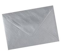 Pier Paper Co ® - 100 x C7 Premium Metallic Silver Envelopes - 113 x 81mm