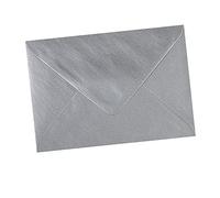 Pier Paper Co - 50 Pack x Premium C6 100gsm Gummed Envelopes (Silver Pearlescent)