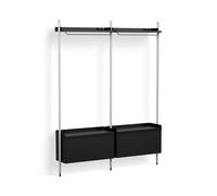 Pier System 1002 2 Column Shelf / Garderobe Hay Black-Aluminium - AB854-B666-AI79