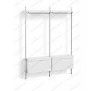 Pier System 1002 2 Column Shelf / Garderobe Hay White-Aluminium - 5710441390978