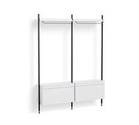Pier System 1002 2 Column Shelf / Garderobe Hay White-Black - AB854-B665-AI80