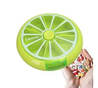 Pierce Weekly Carrier with Retractable Compartments | Pill Dispenser with Clear Lid, Weekly Coded for Easy Organization | Portable Storage Box