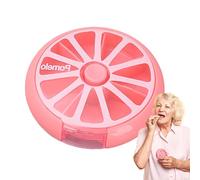 Pierce Weekly with Clear Lid | Organizer Pills with Retractable Compartments and Convenient Color-Coded Days Pill Days to Preserve , Sweets