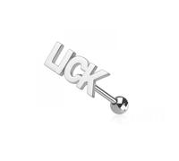 Pierced Owl 14GA 316L Stainless Steel Naughty Words Tongue Barbell (Lick)