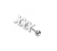 Pierced Owl 14GA 316L Stainless Steel Naughty Words Tongue Barbell (XXX)