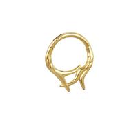 Pierced Owl 16GA 316L Stainless Steel Spiked Thorn Hinged Segment Clicker Ring, 16ga, Metal, no gemstone