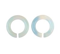 Pierced Owl Opalite Hoop Plugs, Sold As Pair, Stone, no gemstone