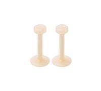 Pierced Owl - Pair of 16GA Flesh Tone Flexible Bioflex Removable Push Top Piercing Retainers, Metal & Allergy Free for Lips, Ears, Nose, Labret, Monroe, Plastic, no gemstone