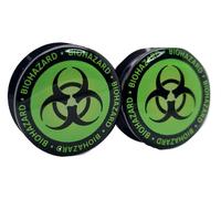 Pierced Republic Biohazard Symbol Ear Plugs - Acrylic Screw-On - 10 Sizes Pair*, Acrylic, not known