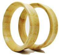 Pierced Republic Organic Carved Wood Bamboo Ear Plug -Double Flared Saddle - Flesh Tunnel - Pair - 15 Sizes - New!!