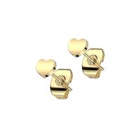 PiercedOff Gold Tone PVD over Titanium Heart Earring Studs