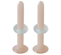 Pierceplex 20G 18G 16G 14G Flat Back Labret Flesh Tone Skin Color Gorilla Glass Retainer Piercing Cartilage Earrings Helix Tragus Lip Ring Nose Stud Retainer 1/2" with Clear O-Ring, 1/2 Inch, Glass