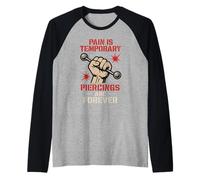 Piercing Addict Body Mod Enthusiast Self-Expression Pride Raglan Baseball Tee