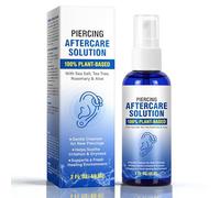 Piercing Aftercare Spray 60ml, Natural Sea Salt & Tea Tree Oil Solution - Gentle & Effective Daily Hygiene for Fresh Piercings