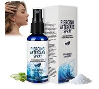 Piercing Aftercare Spray - Piercing Cleaning Solution. Antibacterial Wound Cleaner, Gentle Soothing Mist for Daily Healing & Bump Protection, Suitable For Ears, Nose, Tongue, Navel,Ear Care Mist 60ml