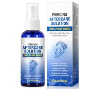 Piercing Aftercare Spray - Saline Solution Natural Keloid Bump Removal - Ear Piercing Cleaner Nose Septum Belly Button Cartilage - Sea Salt Aloe Vera Rosemary - Fine Mist 2 Fl Oz