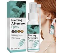 Piercing Aftercare Spray, Saline Spray, Ear Piercing Cleaning Solution, Aftercare Cleaner, Piercing Bump Solution, Soothing Ear Care Mist with Herbal Formula, Suitable For Ears, Nose, Tongue, Navel