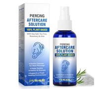 Piercing Aftercare Spray - Sea Salt Solution - Ear Piercing Cleaner Nose Septum Belly Button Cartilage - Seawater Disinfection Spray - Fine Mist 2 Fl Oz