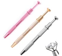 Piercing Ball Grabber, 3PCS Piercing Tools with 4 Prong Claw Design, Stainless Steel Grabber Tool for Secure Bead Holding, Piercing Removal & Jewelry Making Kit, Ideal Craft Tweezers for Flat Bac