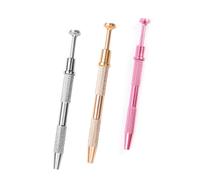 Piercing Ball Grabber Tool - ShiningUU 3PCS Stainless Steel 4 Prong Claw Tweezers | Jewelry Craft Pick Up Tool for for IC Chip Electronic Components Small Parts Screws Nails Bolts Nuts Diamond
