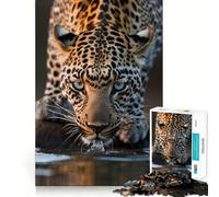 Piercing Eyes of The Wild 1000 Piece Jigsaw Puzzles for Teenagers Jigsaw Think Game Calm Mind Quality Edge (38x52cm)