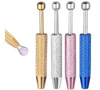 Piercing Grabber Tool,4 PCS Jeweler's Pick up Tool Stainless Steel 4 Prongs Claw Tweezers Mini Grabber Pen for Electronic Component Diamond Pearls