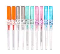 Piercing Needles, 10PCS Mix 14G 16G 18G 20G 22G Gauge Catheter Needles for Lip Tongue Piercing Tattoo Supply