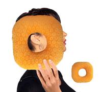 Piercing Pillow, Ear Hole Piercing Pillows, CNH Piercing Pillow Donut, Ear Pillow with Hole, Releasing Ear Inflammation Pressure Sores Ear Pain (Orange)