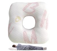 Piercing Pillow for Side Sleepers, Memory Foam Cushion, 28 x 28 x 7 cm Pillow with Ear Hole for Use at Work, in the Gym, Nap, Travel, Home, Bed, Plane