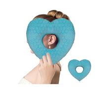 Piercing Pillow Side Sleeper Piercing Pillow Ear Pain Relief Adjustable Filling Donut Ear Pillow Reduce Ear Pressure Pillow with Ear Holes CNH Ear Pillow Earring Pillow (Blue)