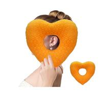 Piercing Pillow Side Sleeper Piercing Pillow Ear Pain Relief Adjustable Filling Donut Ear Pillow Reduce Ear Pressure Pillow with Ear Holes CNH Ear Pillow Earring Pillow (Orange)