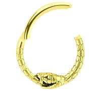 Piercing Segment Ring Clicker in 1.2 x 8 mm with Snake, 8 mm, Stainless Steel, No Gemstone