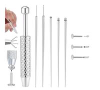 Piercing Taper Ball Grabber Tool for Changing Jewelry, Piercing Tapers for Ears, 16G 18G Stainless Steel Threadless Flat Back Earrings Applicator Tool, Pin Assistant Body Piercing Kit for Ear Nose Lip