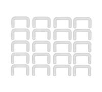 PiercingJ 20pcs 14G 16G Clear Bioflex Septum Rings Retainers Flexible Acrylic Nose Ring Retainer U-Shaped Piercing Hider Body Jewelry, Bioflex