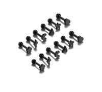 PiercingJak 12pcs Clear Earrings Plastic Earrings for Sports 16g Clear Cartilage Earrings Stud Plastic Helix Tragus Retainer Earring Black Cartilage Tragus Lobe Earring for Work Women Men