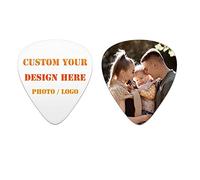 PiercingJak 2-Pack Custom Picture Photo Guitar Picks Personalized Full Color Image Logo Metal Guitar Ukulele Pick Best Gifts for Guitar Players Dad Boyfriend Electric Guitar Bass