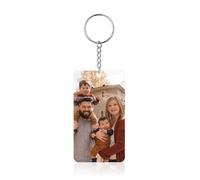 PiercingJak Custom Keychain with Picture Personalised Photo Keyring Acrylic Customized Keychain Custom Picture Key Chain for Men Women Christmas Birthdays Valentine's Day