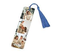 PiercingJak Custom Photo Bookmark Full Color Personalized 3 Photo Metal Picture Bookmark with Tassel for Women Men Birthday Gift for Reader Book Lover Student Teacher Friends Librarian