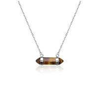 PiercingJak Healing Crystal Stone Necklaces for Women Hexagonal Crystal Pendant Necklaces Natural Gemstone Necklace Jewelry Divination for Mom Wife